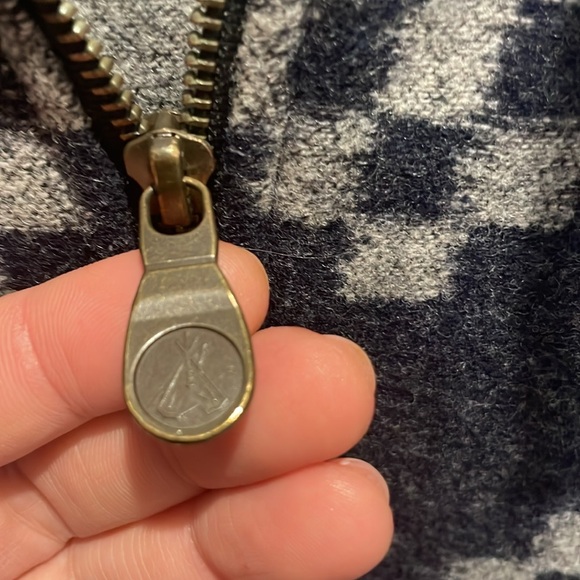 Mens women’s Pendleton hoody hoodie wool blue grey small western wear - Picture 4 of 6